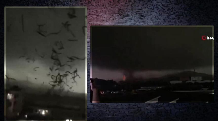 Çin’de çıkan hortum ortalığı savaş alanına çevirdi