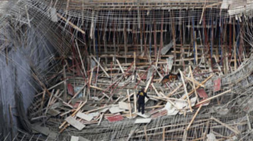 Mamak'ta inşaatta göçük! 6 yaralı