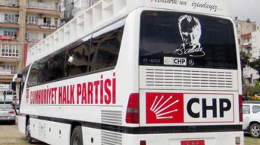 CHP heyetinin otobüslerine hırsız girdi