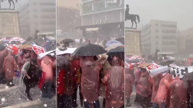 Ankara'da sağanak ve dolu yağışı hayatı esir aldı! Yollar kapandı, ortalık göle döndü... 