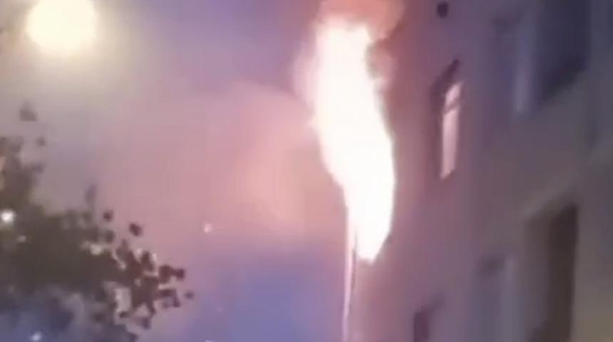 Yer: İstanbul! Binada çıkan yangın kısa sürede büyüdü: Biri çocuk 2 kişi yaralandı