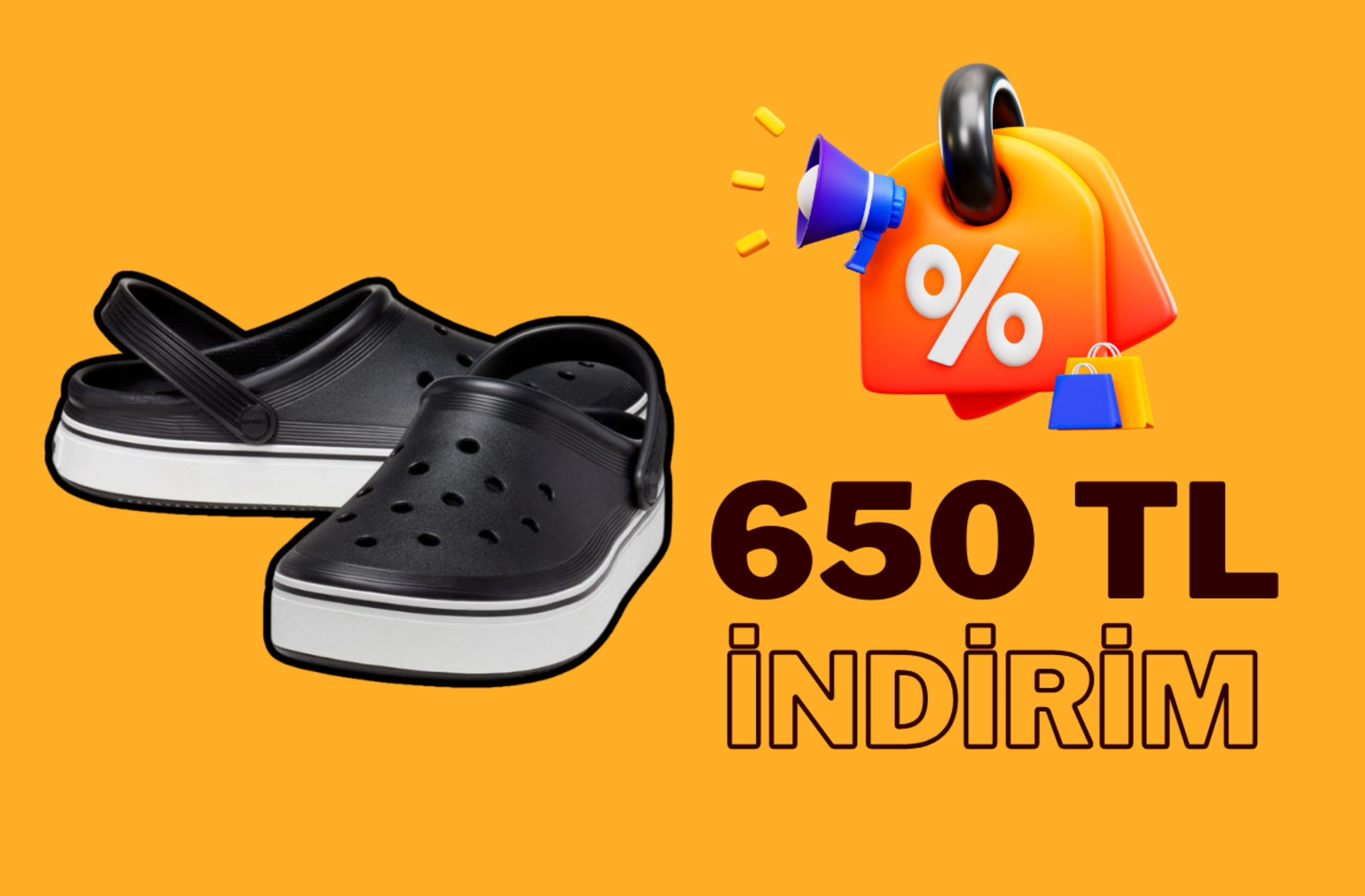 Fiyatı 1367 TL'ye düştü! Crocs mevsimi geldi, hazır indirimdeyken bakmadan geçmeyin