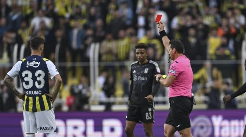 TFF açıkladı! İşte Fenerbahçe-Beşiktaş derbisindeki kırmızı kartın VAR kayıtları! "Bileğe bak"