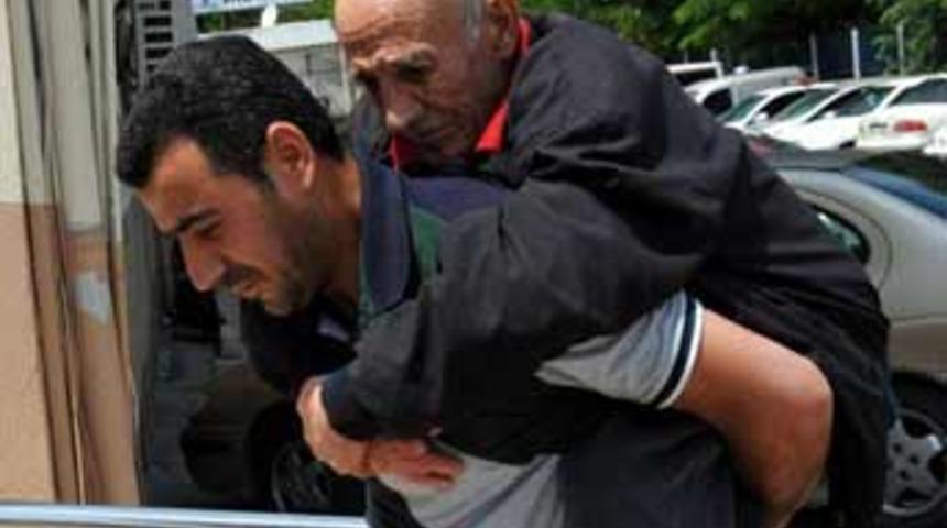 Huzurevinden polis sırtında cezaevine