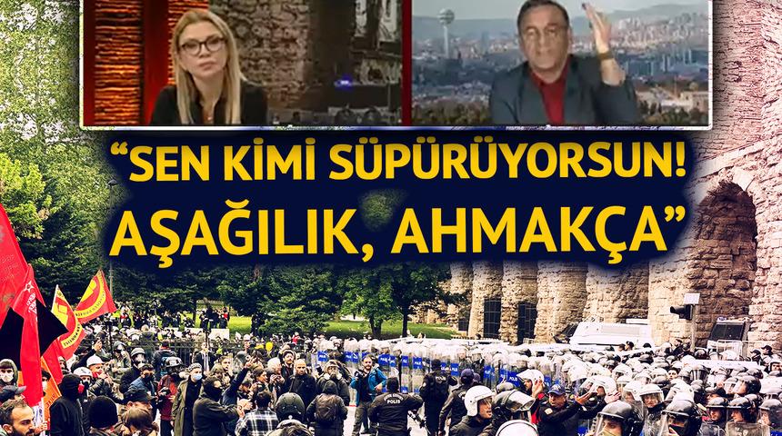 Canlı yayında "Basını süpürün" gerginliği: Polisin talimatı Deniz Zeyrek'i küplere bindirdi! "Sen kimi süpürüyorsun?"