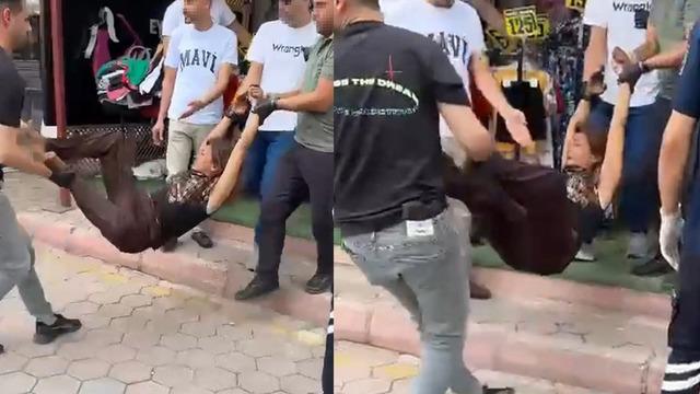 Mağazadaki yaralı hırsızı görenler dondu kaldı! Kimse başa çıkamadı, yaka paça gözaltına alındı