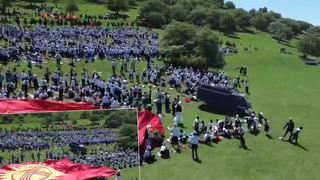 Öğrenci gösterisinde facia: El freni çekilmemiş kamyon kalabalığı biçti!