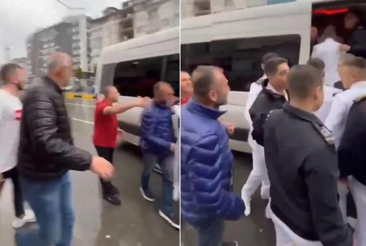 Görüntüler gündem oldu! Minibüs şoförleri, servis kiralayan üniversite öğrencilerini darbetti - Yaşam Haberleri