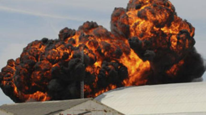 G&ouml;steri u&ccedil;ağı yere &ccedil;akıldı