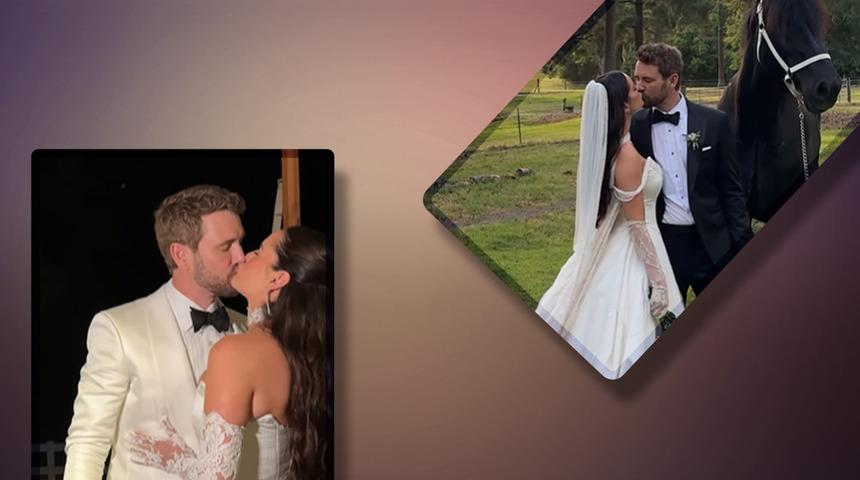 ABD'li reality şov yıldızı Nick Viall ile Natalie Joy evlendi! Giydiği iddialı gelinlik olay oldu! Sosyal medyada yorum yağdı