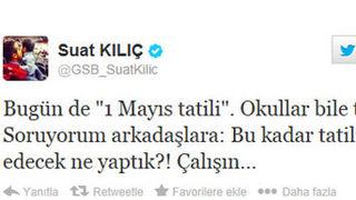 Bakan'ın 1 Mayıs tweet'i ortalığı karıştı