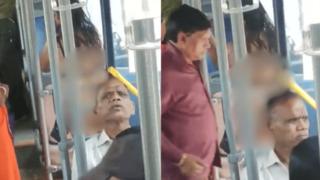 Halk otobüsünde yolcuları rahatsız eden anlar! Tamamen ıslak bir şekilde kıyafetsiz bindi... O anlar sosyal medyada gündem oldu