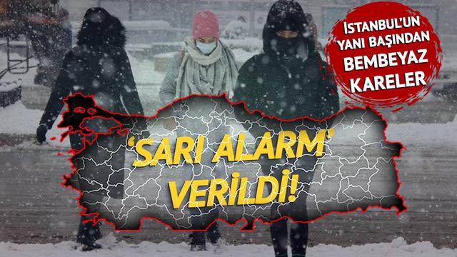 Yaz gelirken kar sürprizi! İstanbul'un yanı başı beyaza büründü; 18 il için sarı alarm