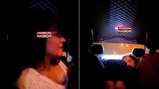 'Sarhoş müşteri' imtihanı: Taksicinin zor anları saniye saniye kamerada!
