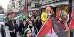 Samsun'da Filistin'e destek yürüyüşü düzenlendi