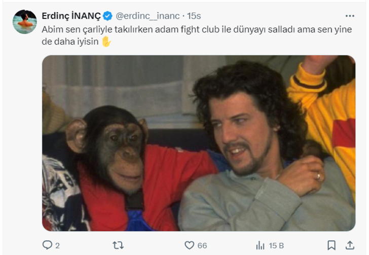 İlker Aksum'un Brad Pitt'e meydan okuması sosyal medyada dalga konusu oldu! "Abim sen Çarli ile takılırken..." G4