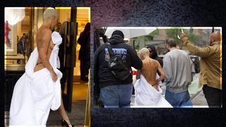 Doja Cat alışverişe çıktı! Çarşafa sarınıp dolaştı herkes ona baktı