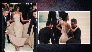 Kumdan elbisesiyle Met Gala'ya damga vurdu! Tyla, merdiven çıkamayınca kucakta taşındı 