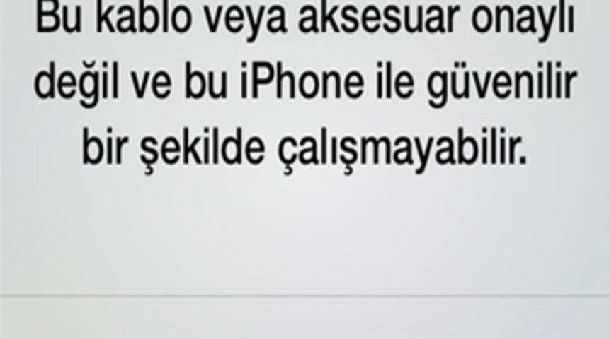 iOS 7 yan sanayi lightning bağlantısına uyarı