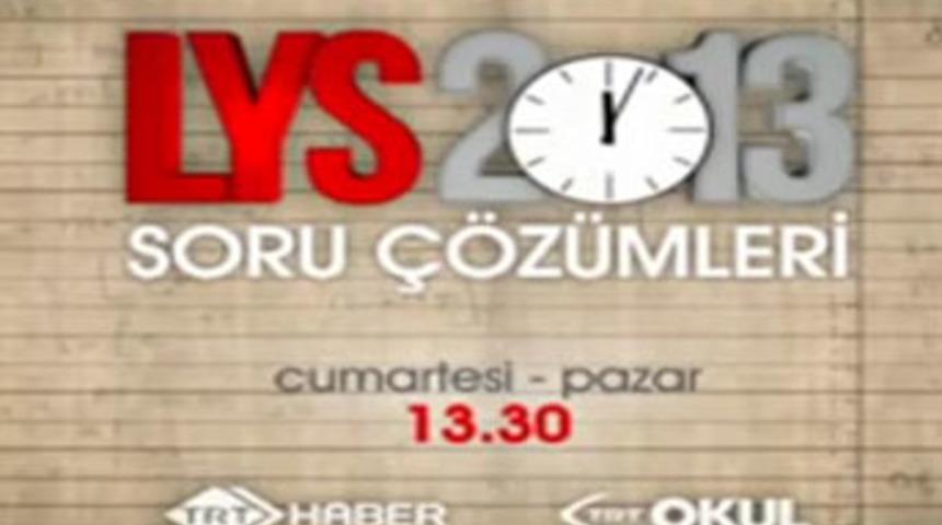 LYS soru &ccedil;&ouml;z&uuml;mleri TRT'de