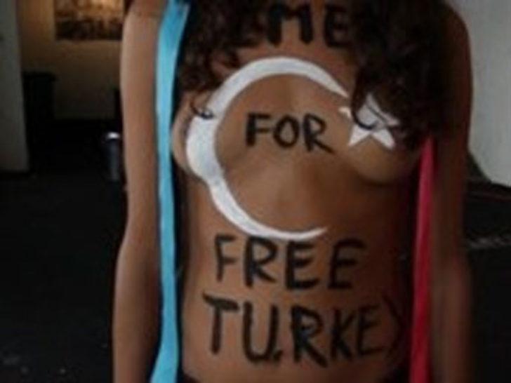 FEMEN'den Taksim Gezi Parkı'na destek videosu