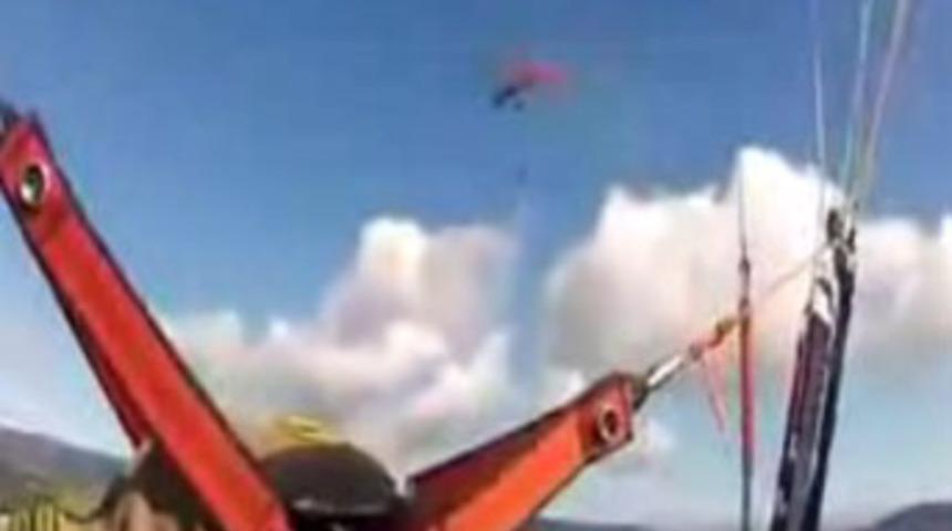 Yama&ccedil; paraş&uuml;t&uuml;yle plan&ouml;r&uuml;n &ccedil;arpışma anı