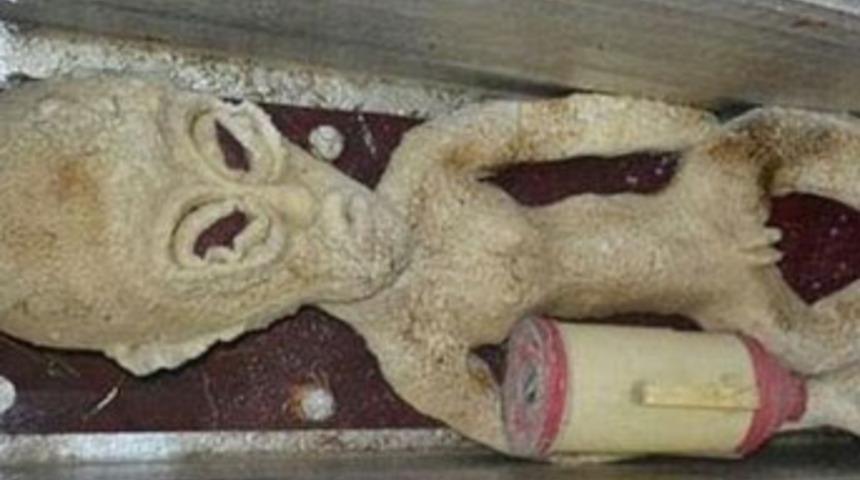 Dondurucusundan 'uzaylı cesedi' &ccedil;ıktı!