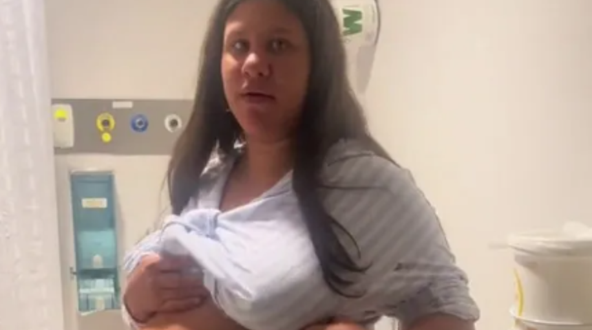 Hamilelik g&ouml;beği tahmin ettiğinden daha fazla b&uuml;y&uuml;d&uuml;! Y&uuml;r&uuml;mekte zorlandığı anlar sosyal medyada viral oldu: "İkizlere hamileyken benim karnım daha k&uuml;&ccedil;&uuml;kt&uuml;"