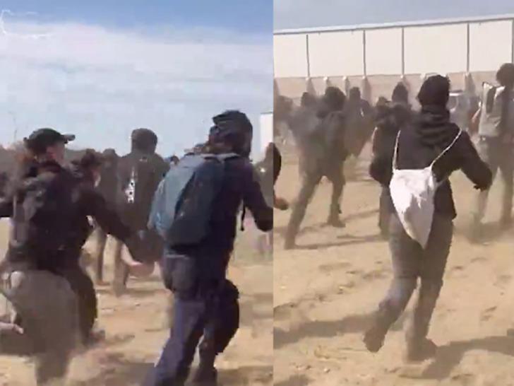 İklim aktivistleri bu sefer de Tesla fabrikasını bastı! Şaşkına &ccedil;eviren g&ouml;r&uuml;nt&uuml;ler