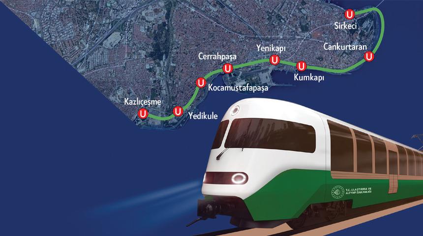 Sirkeci-Kazlıçeşme Raylı Sistem Hattı durakları isimleri ve saatleri: U3 Sirkeci-Kazlıçeşme Raylı Sistem Hattı durakları isimleri nelerdir? Sirkeci-Kazlıçeşme Raylı Sistem Hattı saatleri