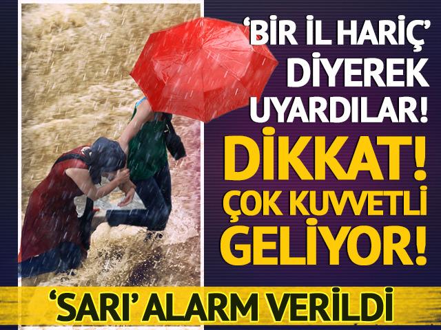 Meteoroloji'den 29 il için sarı kodlu alarm! Bir şehir dışında tüm Türkiye’de yağış bekleniyor…