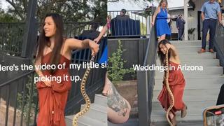 Gelinin kız kardeşi tüm cesaretiyle devreye girdi! Düğüne gelen davetsiz misafiri böyle dışarı attı... O anlar sosyal medyada çok konuşuldu: Herkese böyle bir kişi lazım