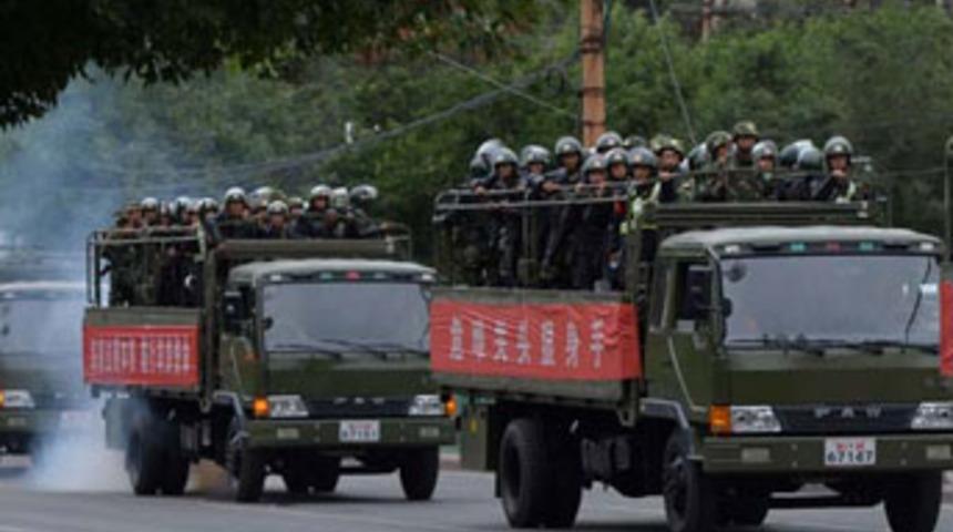 &Ccedil;in&rsquo;den Uygur b&ouml;lgesinde tahrik gibi tatbikat