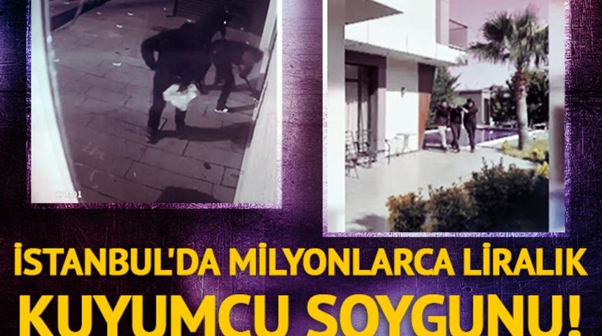 İstanbul'da milyonlarca liralık kuyumcu soygunu! Şüpheliler silahlarıyla birlikte havuzlu lüks rezidansta yakalandı