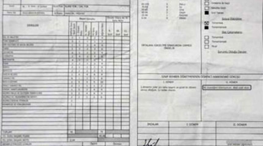 Karnede görülmemiş yazı!