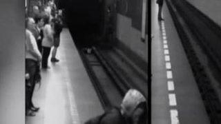 Metroda inanılmaz kurtuluş