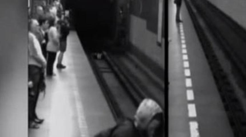 Metroda inanılmaz kurtuluş