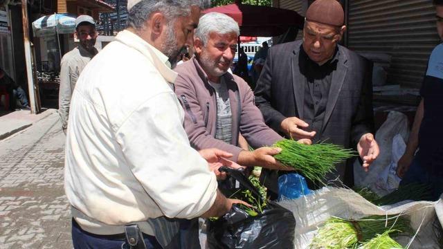 Siirt’te peynir yapımında kullanılan ’Sirik’ otu tezgahlarda