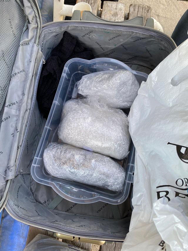 Samsun'da yolcu otobüsünde 1,5 kilogram uyuşturucu ele geçirildi