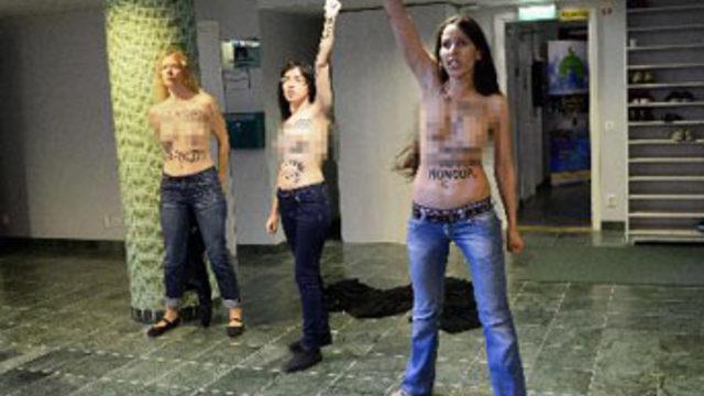 FEMEN’li kadınlar bu kez camide soyundu