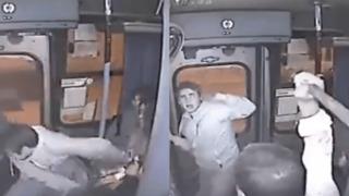 Hırsızlık yapmak isterken sert kayaya çarptı! Başarısız olan hırsız bir de otobüsün içinde meydan dayağı yedi