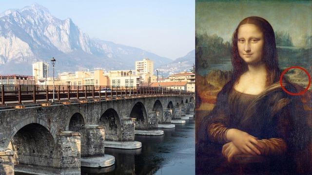 Portrenin arka planında yer alan köprünün Azzone Visconti Köprüsü olduğu düşünülüyor