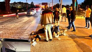 Futbolcunun eşi Kütahya'da yayalara çarptı! Kaza sonucu 2 kişi yaralandı