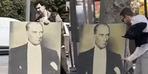 Atatürk portreleri bırakıldı! Kameralara öyle anlar yansıdı ki...