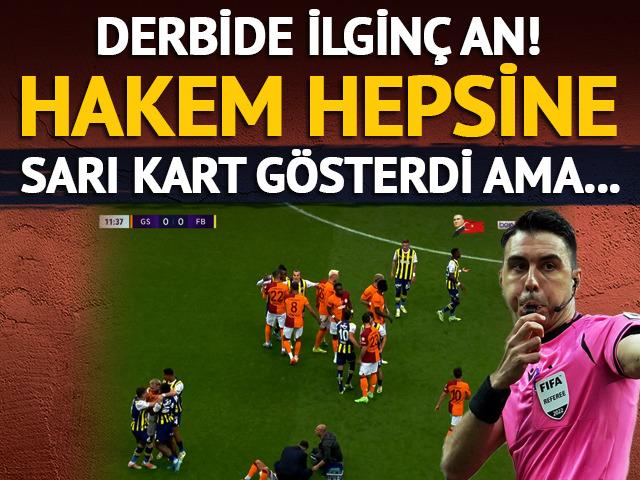 Galatasaray-Fenerbahçe maçında ilginç an!