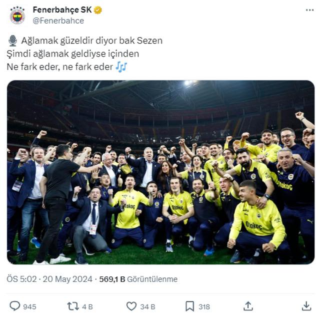 Fenerbahçe'den zamanlaması dikkat çeken paylaşım! 640xauto