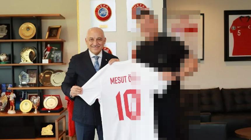 TFF'de Mesut Özil sürprizi! Mehmet Büyükekşi ile görüştü son hali görenleri şaşırttı!