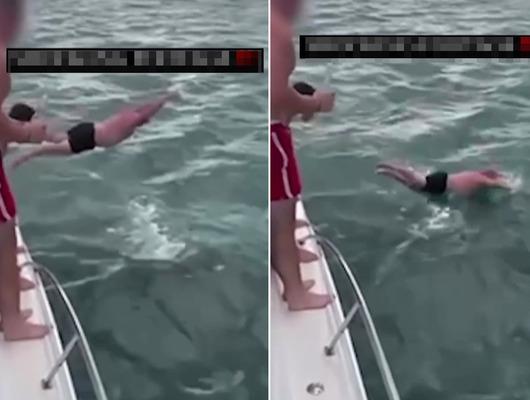 Tekneden üzerine atlamıştı! 'Aptallık'