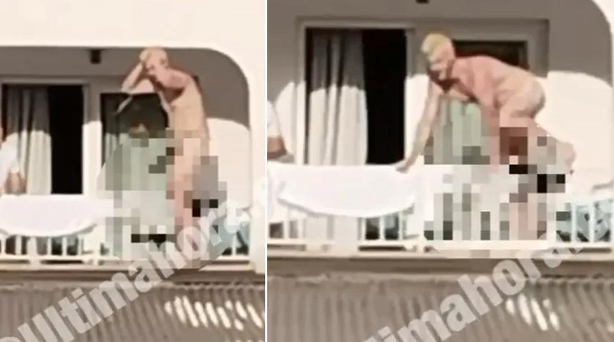 Sosyal medyanın yeni trendi panik yarattı! Kıyafetsiz balkondan çatıya tırmandı... Görenler ne yapacağını şaşırdı