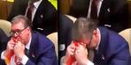 Cumhurbaşkanı Vucic gözyaşlarına boğuldu